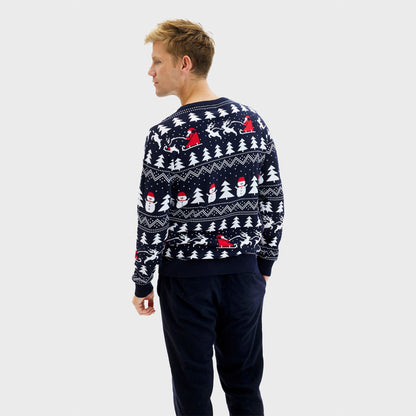 The Stylish Christmas Sweater Navy Men's