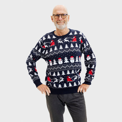 The Stylish Christmas Sweater Navy Men's