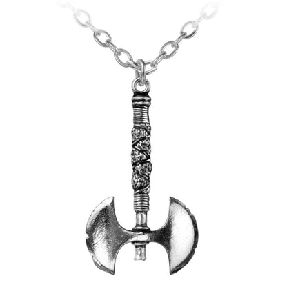 Double Axe Pendant Necklace by Alchemy Gothic