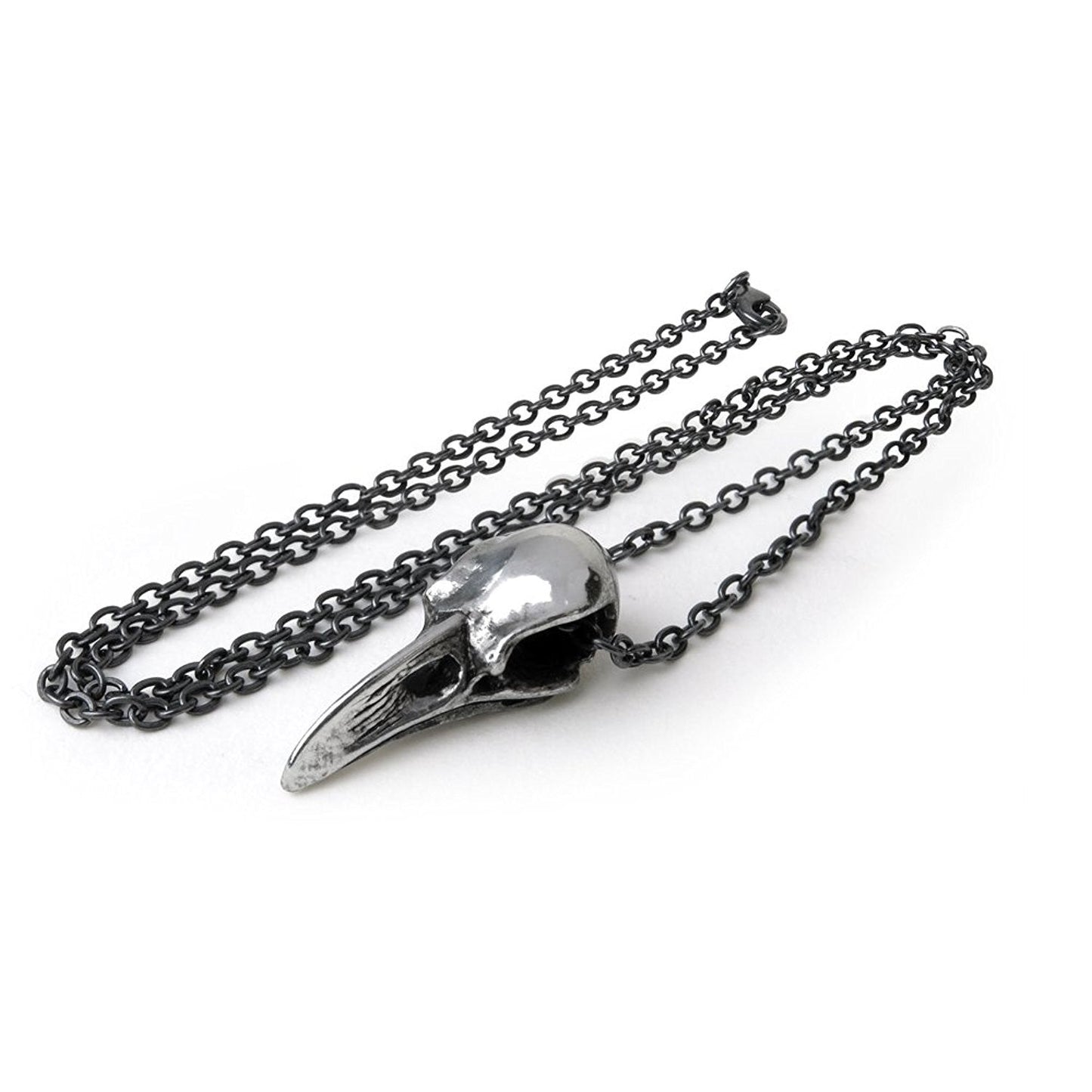 Rabenschadel Klein Pendant Raven Skull Necklace by Alchemy Gothic