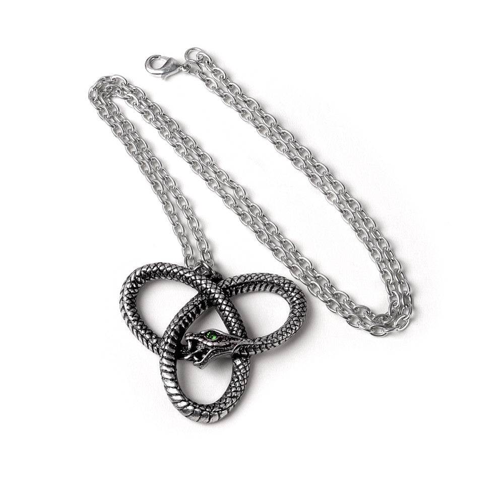 Eve's Triquetra Serpent Pendant Snake Goddess Necklace by Alchemy Gothic