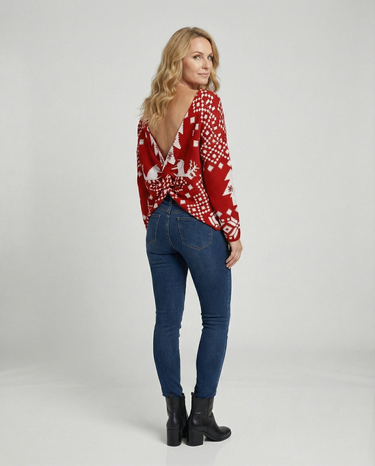 Christmas Snowflake Long-Sleeve Sweater