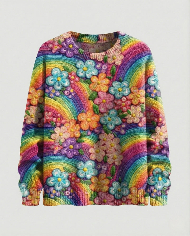 Christmas Sweater with Festive 3D Embroidery - Ideal for the Holidays, Parties & Winter