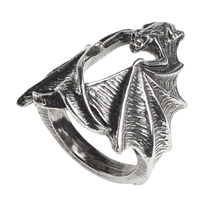 Stealth Bat Wing Ring by Alchemy Gothic