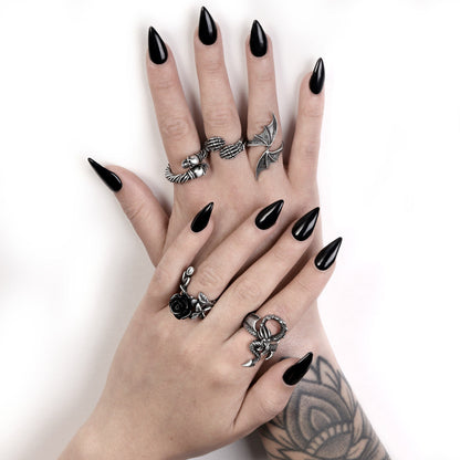 Last Embrace Skeleton Hands Ring by Alchemy Gothic