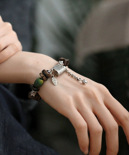 Retro Sterling Silver Eaglewood Charm Bracelet
