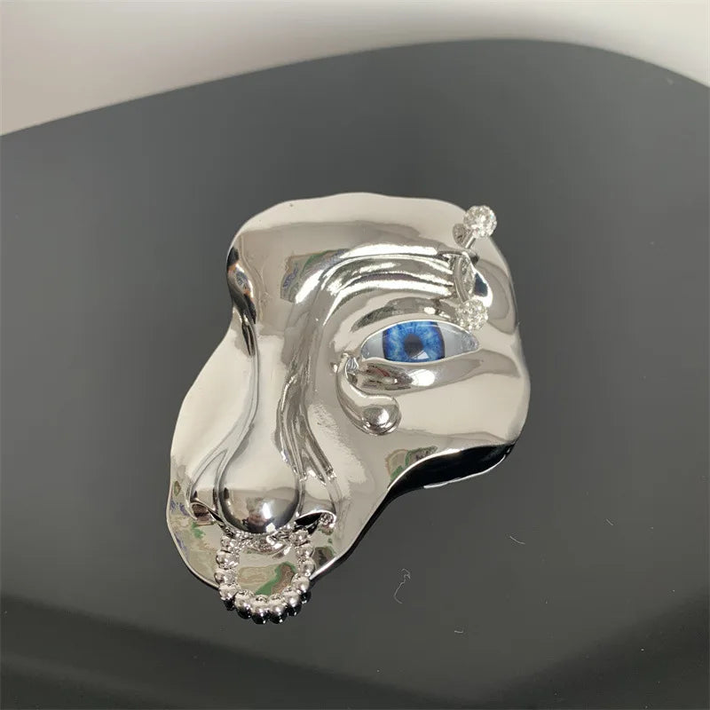 Abstract Pierced Lady Brooch