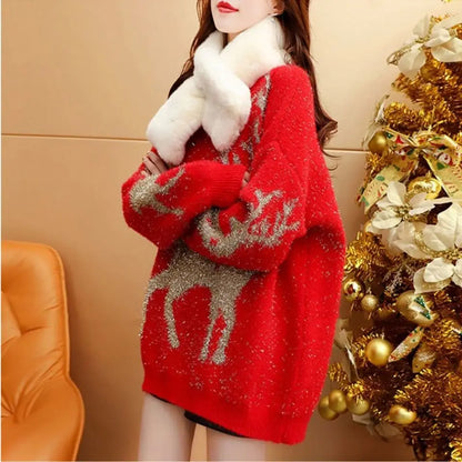 - Ugly Christmas Sweater - Loose and Warm Knitted Sweater