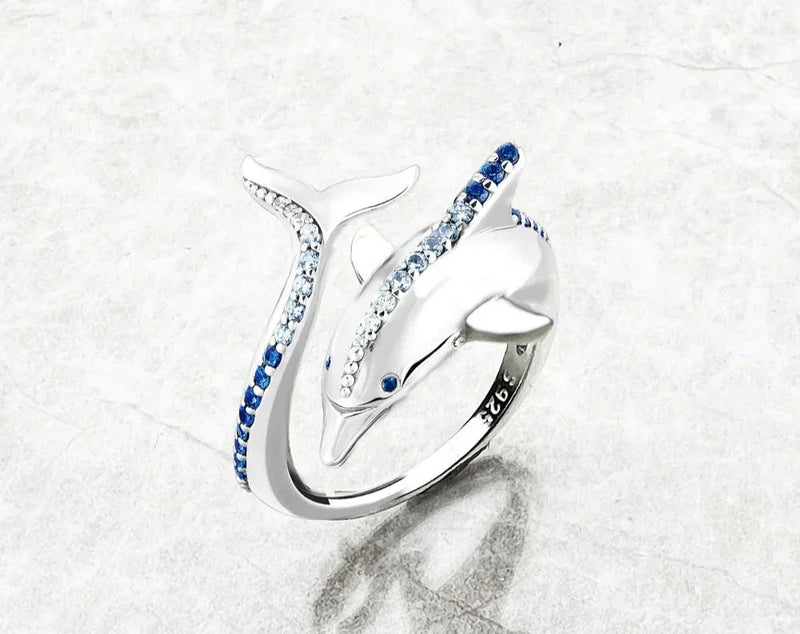 Sterling Silver Dolphin Ring
