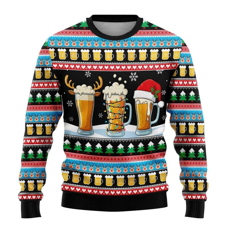 Benjamin Men's Christmas Sweater with Snowman Print
