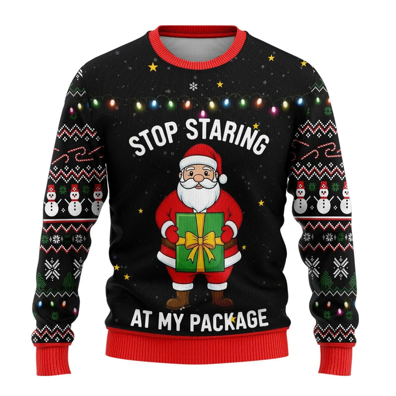 Benjamin Men's Christmas Sweater with Snowman Print