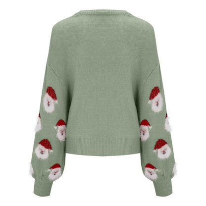 - Ugly Christmas Sweater - Santa Claus Pattern Sweater