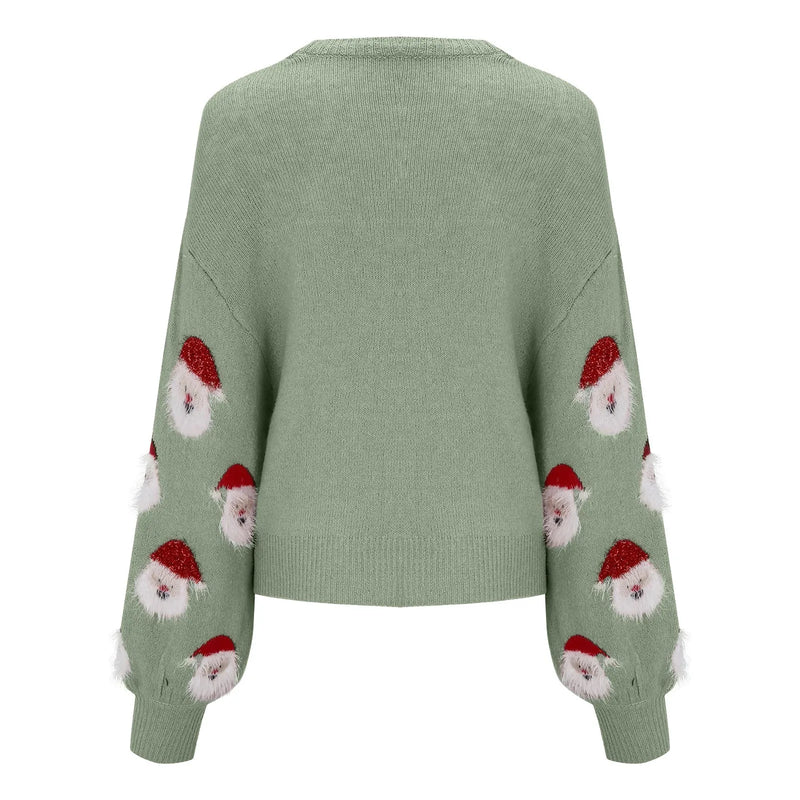 - Ugly Christmas Sweater - Santa Claus Pattern Sweater