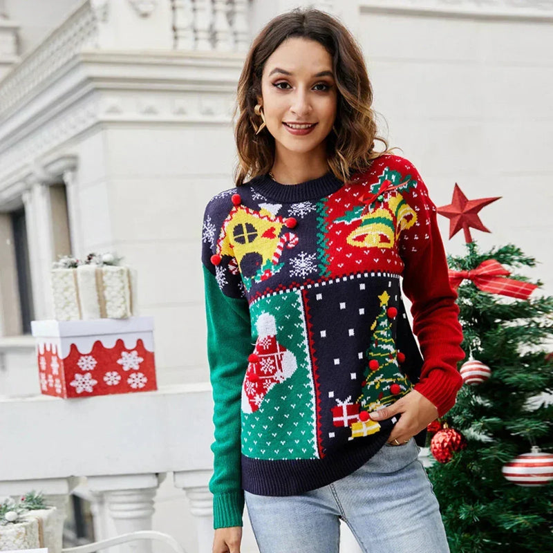 Warm Christmas Sweater for Women, Comfortable and Festive