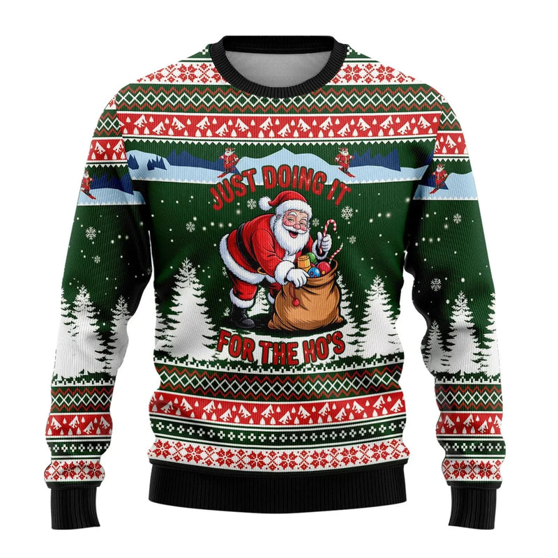 Benjamin Men's Christmas Sweater with Snowman Print