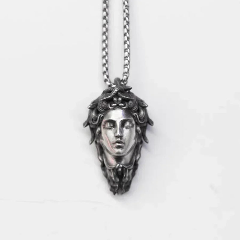 Handcrafted Sterling Silver Medusa Necklace
