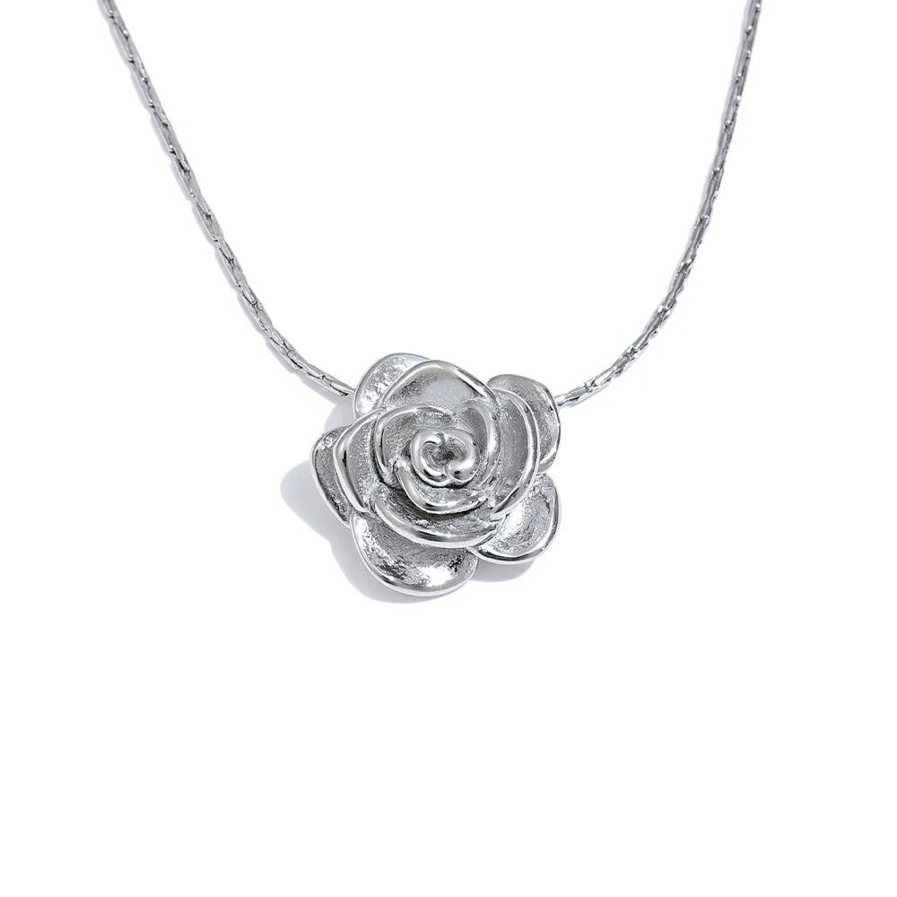 18k Gold Plated Rose Necklace