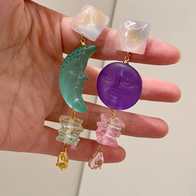 Celestial Crystal Drop Earrings