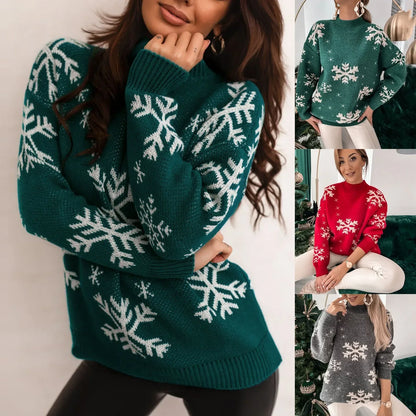 - Ugly Christmas Sweater - Glittering Snowflake Look with Festive Flair