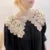 Korean Style Decorative Fake Collar Shawl Wrap Hollow Out Embroidery Sunflower Leaves Lace Necklace Short Poncho Capele