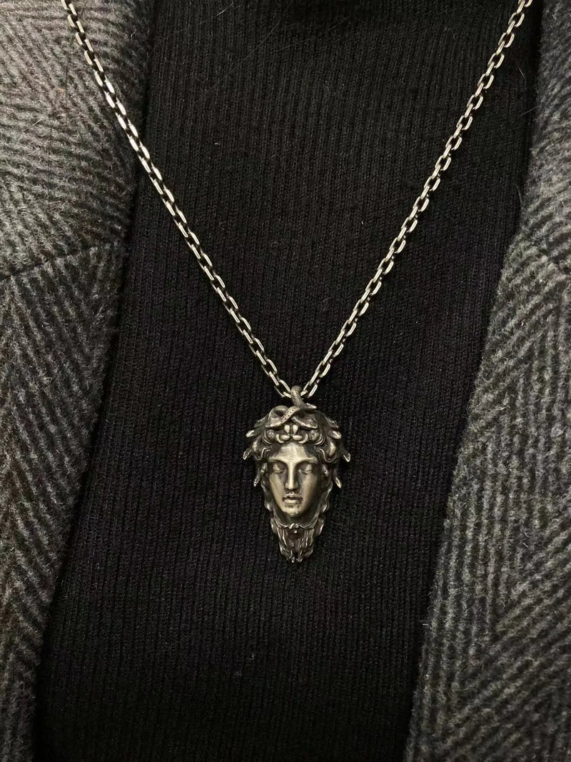 Handcrafted Sterling Silver Medusa Necklace