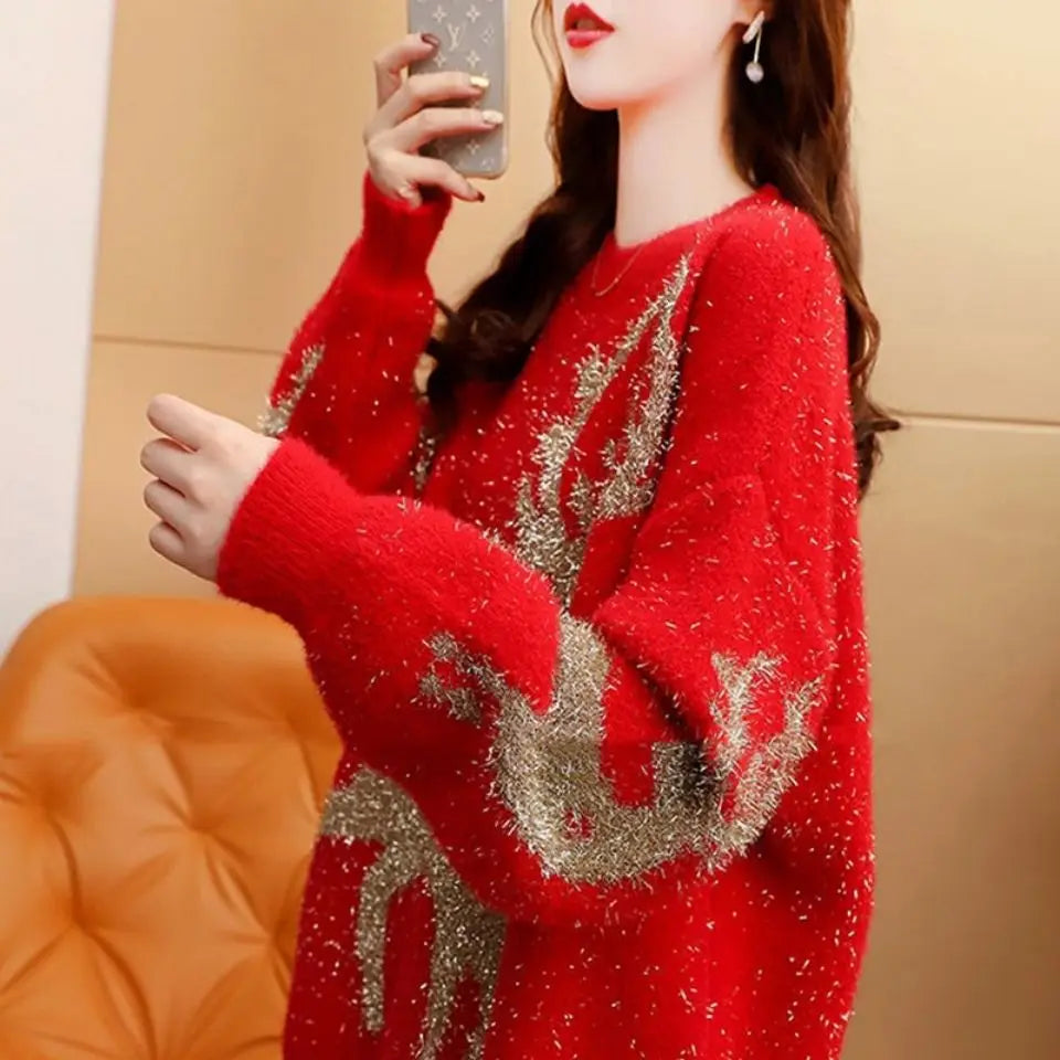 - Ugly Christmas Sweater - Loose and Warm Knitted Sweater