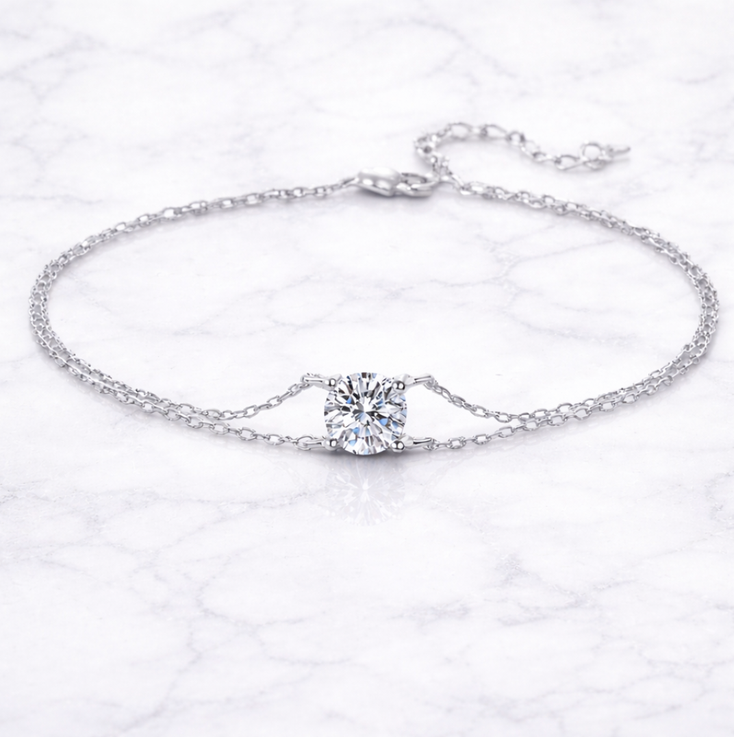 "collins" Lab Diamond Gold Bracelet