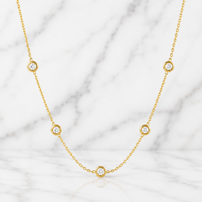 "paloma" 4mm Lab Diamond 925 Necklace