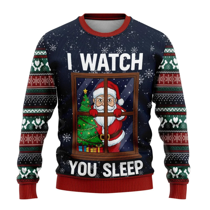 Benjamin Men's Christmas Sweater with Snowman Print