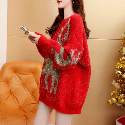 - Ugly Christmas Sweater - Loose and Warm Knitted Sweater
