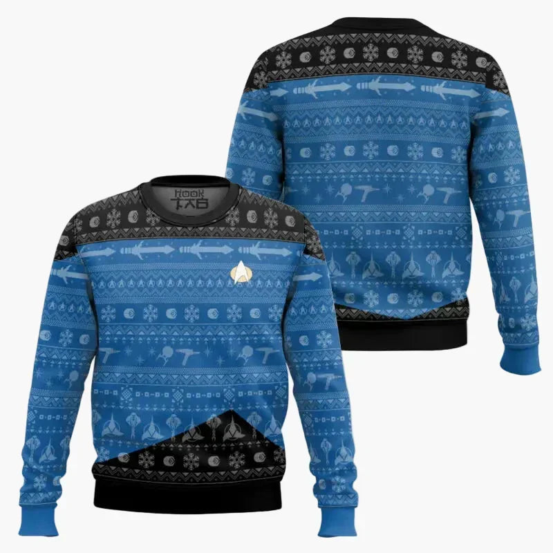 Star Trek Sweater - Geek Christmas Sweatshirt for Fans, Winter Casual
