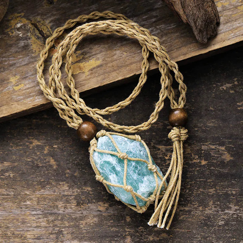 Raw Stone Pendant Necklace