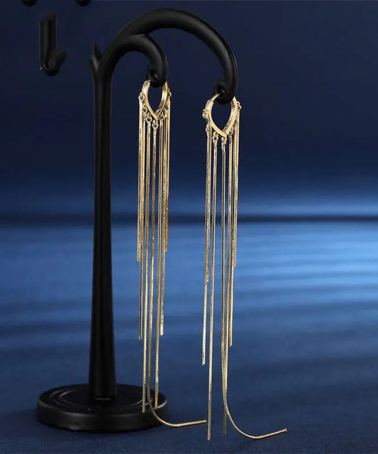 Overgild Tassel Drop Earrings