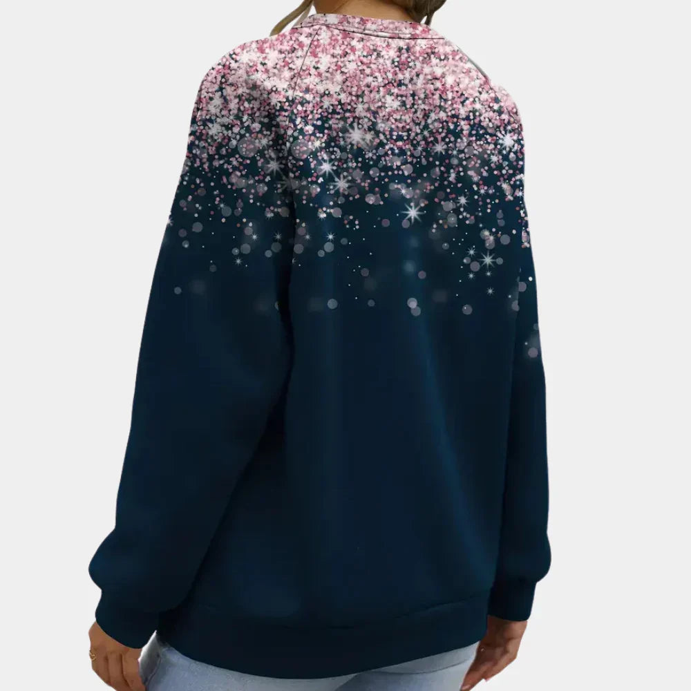 Jana Women's Christmas Sweater with Sparkling Star Pattern
