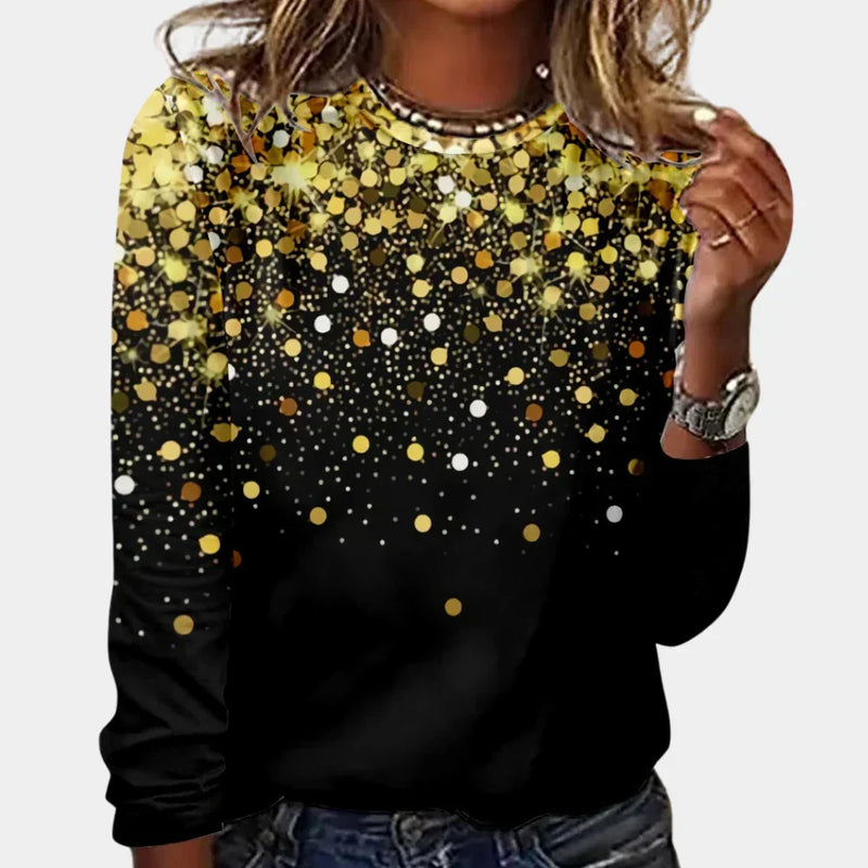 Jana Women's Christmas Sweater with Sparkling Star Pattern