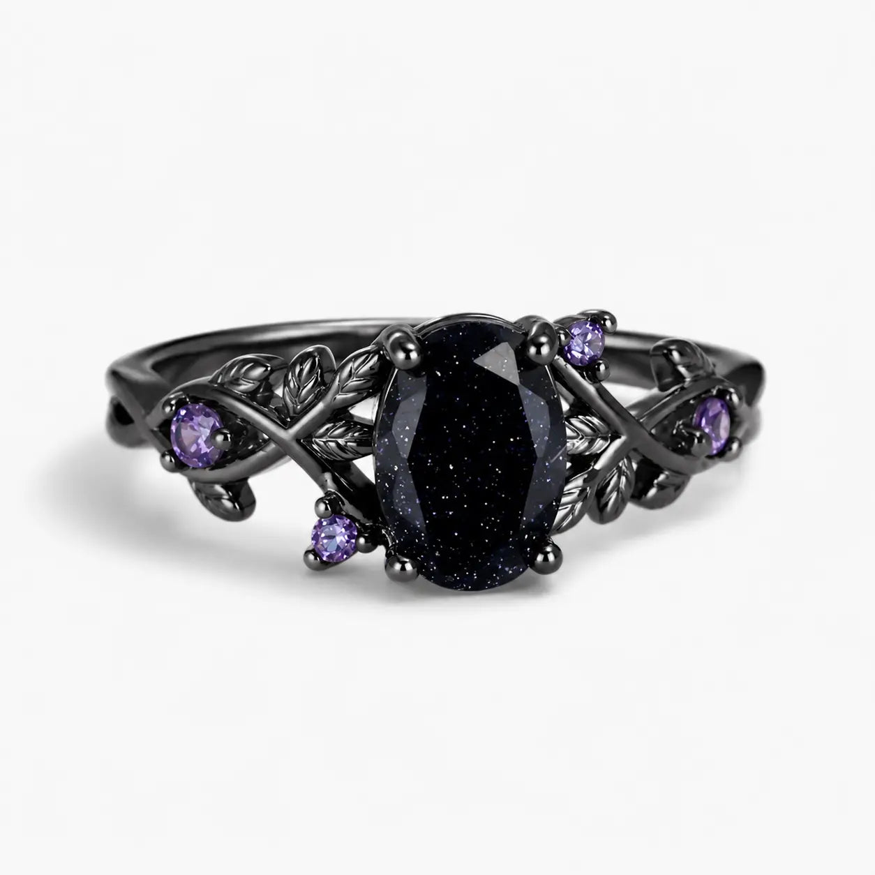 Starlit Void Crystal Ring
