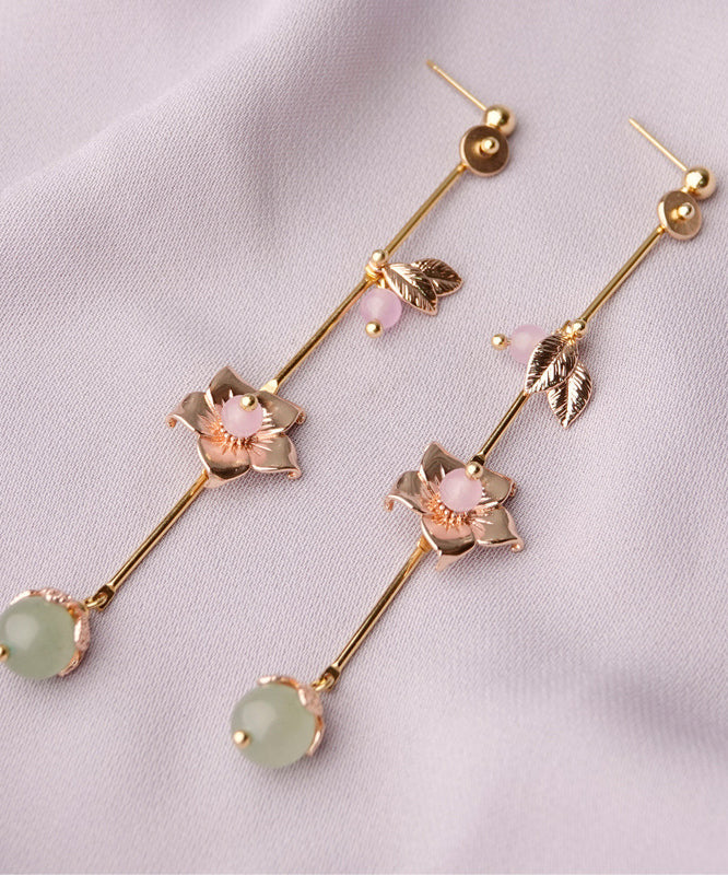 Style Gold Tassel Metal Drop Earrings