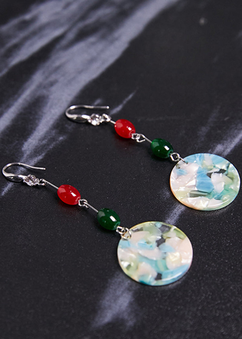 Turquoise Collocation Coral Acrylic Drop Earrings