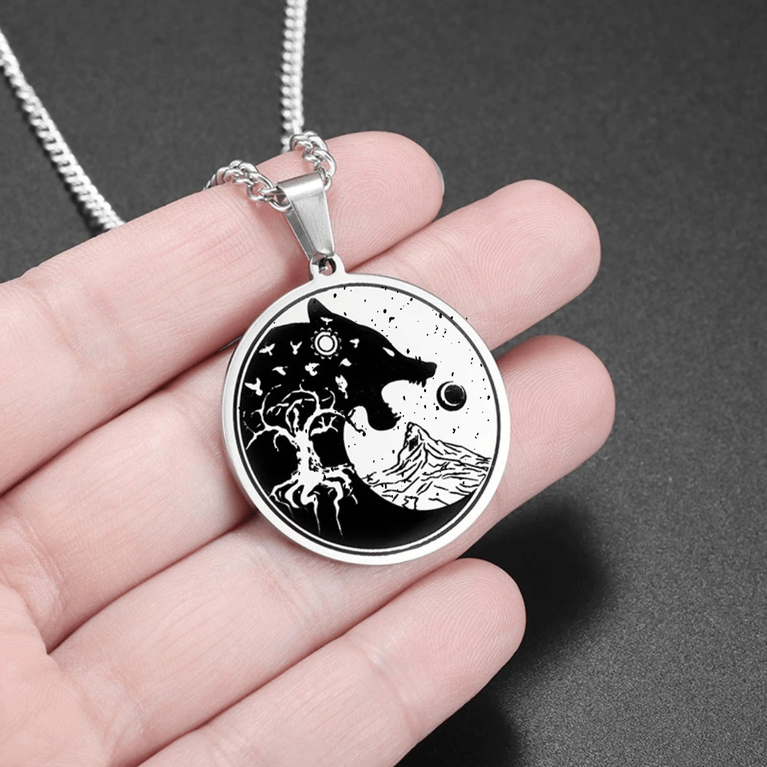 The Wolf Howling at the Moon Necklace