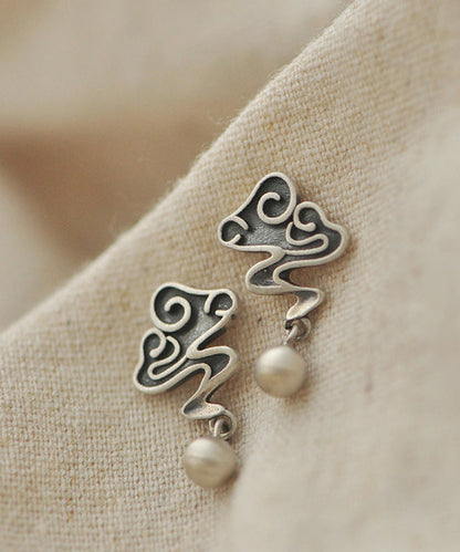 Silk Sterling Silver Xiang Yun Drop Earrings