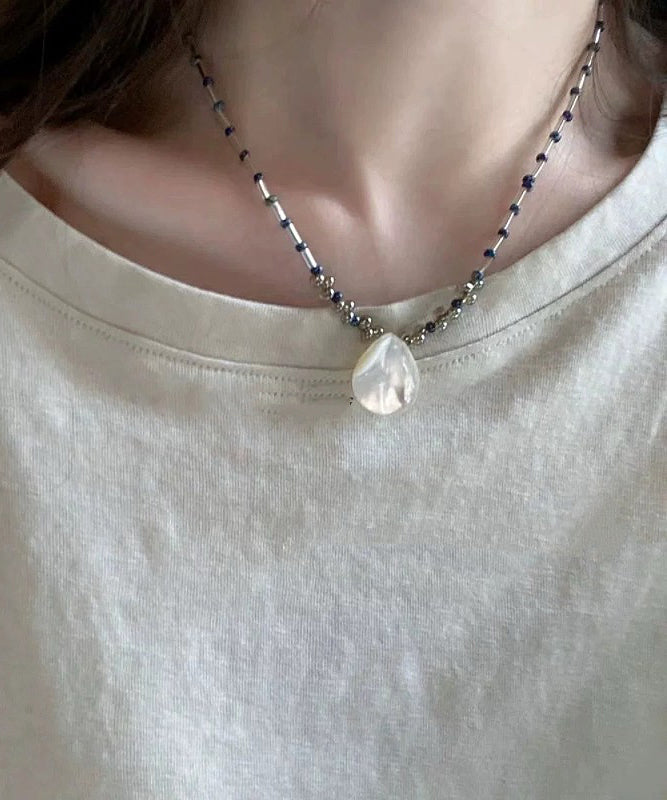 Stainless Steel Shell Beading Pendant Necklace