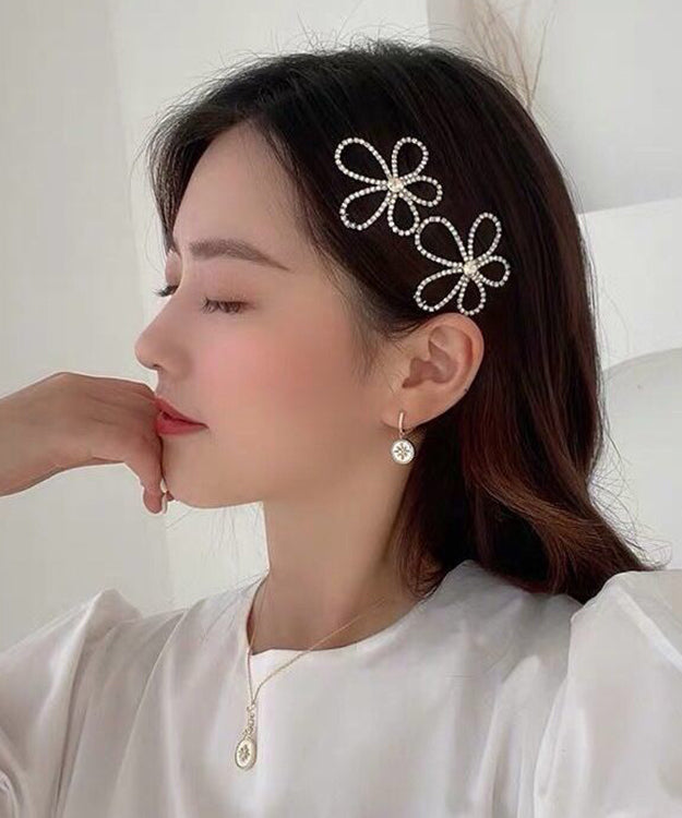 Gold Crystal Zircon Hairpin