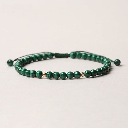 Buddha Stones 4mm Natural Malachite Protection Calmness String Bracelet