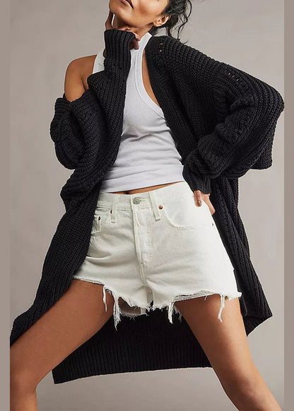 Pink V Neck Knit Cardigans Fall