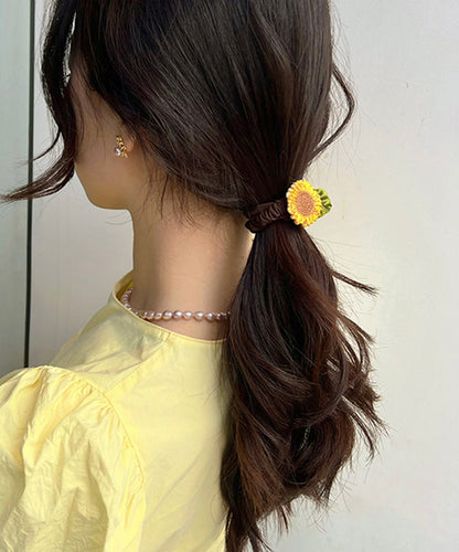 Simple Chocolate Fabric Art Sunflower Hair Band