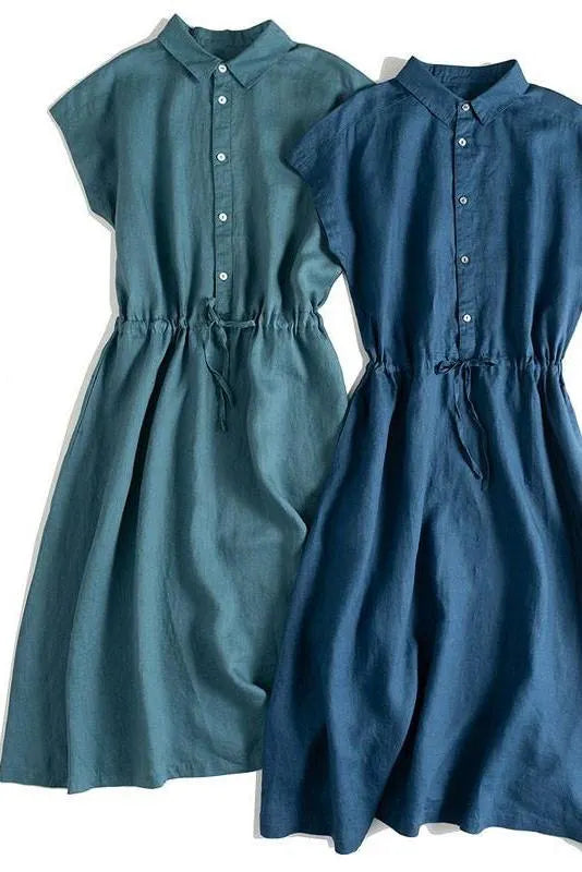 Linen Maxi Dresses Summer Loose Clothes