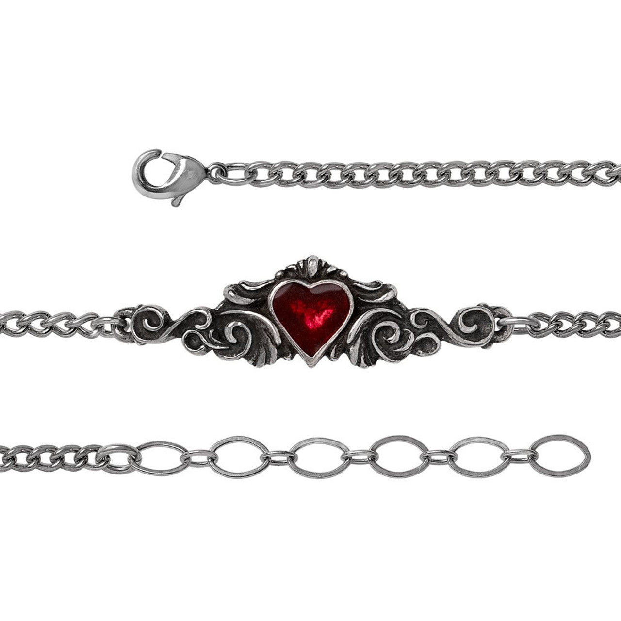 Betrothal Heart Bracelet by Alchemy Gothic