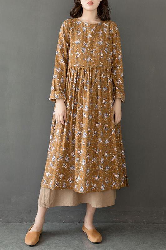 Gray and Yellow Cotton Dresses