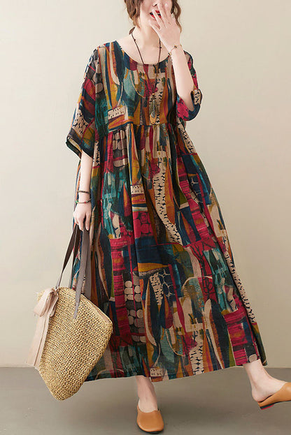 -new Printed Maxi Dress