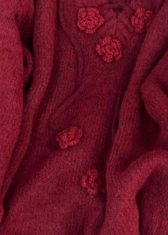 Mulberry V Neck Knit Sweater Tops Spring
